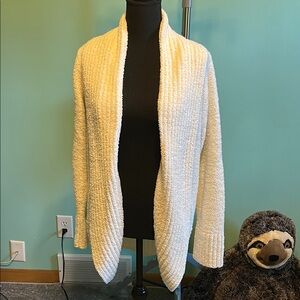 American Eagle Outfitters Cream Textured Knit Cardigan